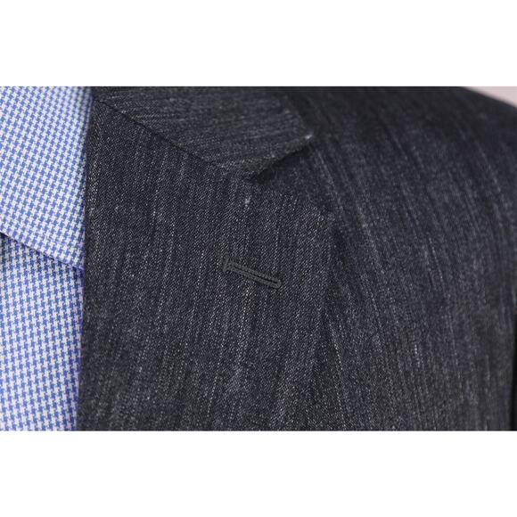 Bonobos Standard Fit Gray 100% Linen Blazer Jacket 38L 38R New! - Picture 5 of 9